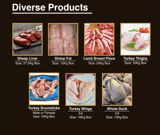 Assorted diverse products
